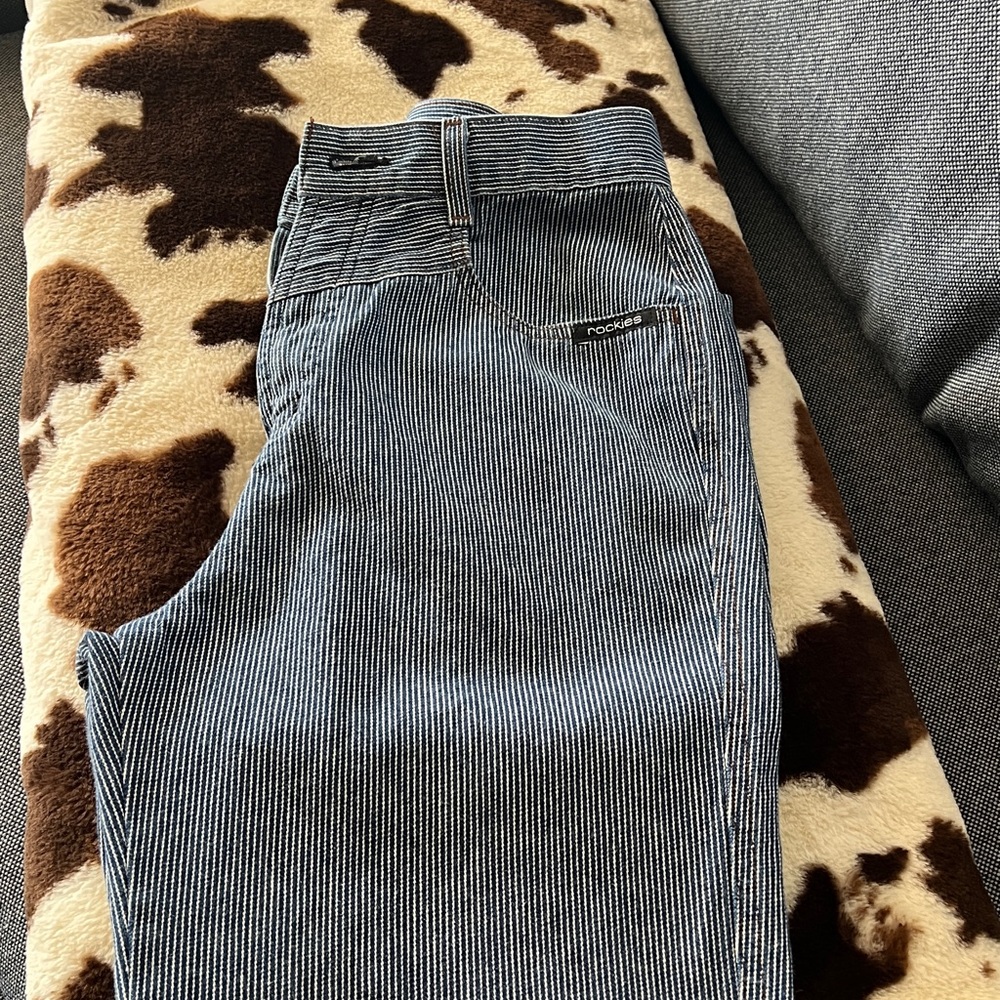 Rockies Blue and White Striped Jeans